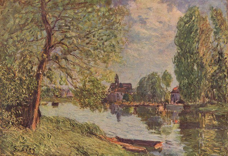 Alfred Sisley Flublandschaft bei Moret sur Loing oil painting image